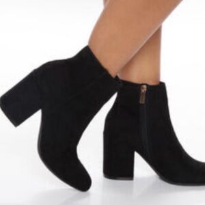 Fashion Nova Black Ankle Booties